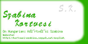 szabina kortvesi business card